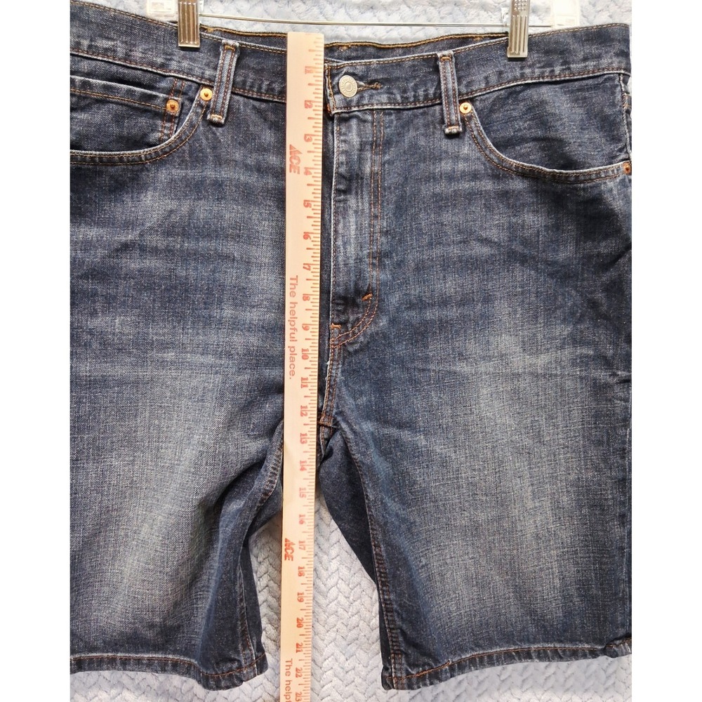 Levis 541 Mens Athletic Fit Denim Shorts Dark Wash Blue Size 38 Summer Dadcore - Picture 4 of 8
